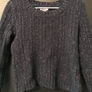 Blue knitted sweater